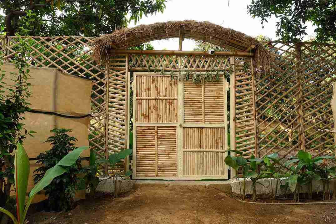Bamboo arch entrance